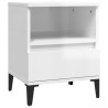 Table de chevet Blanc brillant 40x35x50 cm 
