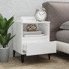 Table de chevet Blanc brillant 40x35x50 cm 
