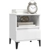 Table de chevet Blanc brillant 40x35x50 cm 