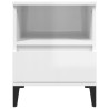 Table de chevet Blanc brillant 40x35x50 cm 