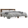 Cadre de lit sans matelas chêne fumé 180x200 cm 