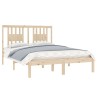 Cadre de lit sans matelas bois massif 140x190 cm 