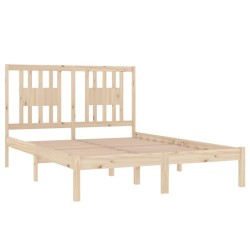 Cadre de lit sans matelas bois massif 140x190 cm 