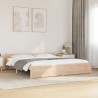 Cadre de lit sans matelas bois massif 200x200 cm 