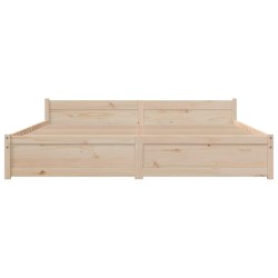 Cadre de lit sans matelas bois massif 200x200 cm 