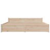 Cadre de lit sans matelas bois massif 200x200 cm 