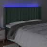 Tête de lit à LED Vert foncé 163x16x118/128 cm Velours 