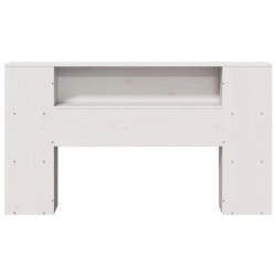 Tête de lit avec rangement blanc 120 cm bois massif de pin 