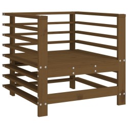 Chaises de jardin lot de 2 marron miel bois massif de pin 