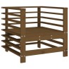 Chaises de jardin lot de 2 marron miel bois massif de pin 