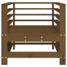 Chaises de jardin lot de 2 marron miel bois massif de pin 