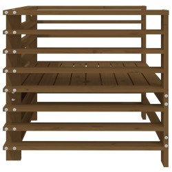 Chaises de jardin lot de 2 marron miel bois massif de pin 