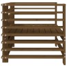Chaises de jardin lot de 2 marron miel bois massif de pin 