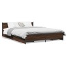Cadre de lit avec tiroirs sans matelas chêne marron 120x200 cm 