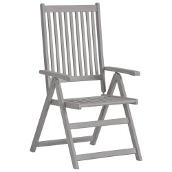 Chaises inclinables de jardin lot de 2 et coussins Bois acacia 