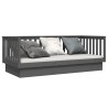 Lit de jour sans matelas gris 90x200 cm bois de pin massif 