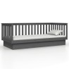 Lit de jour sans matelas gris 90x200 cm bois de pin massif 