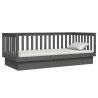 Lit de jour sans matelas gris 90x200 cm bois de pin massif 