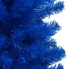 Arbre de Noël artificiel pré-éclairé et boules bleu 120 cm PVC 