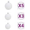 Arbre de Noël artificiel pré-éclairé et boules bleu 120 cm PVC 