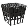 Foyer et barbecue 2 en 1 34x34x48 cm Acier 