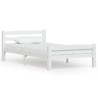Cadre de lit sans matelas blanc bois de pin massif 100x200 cm 