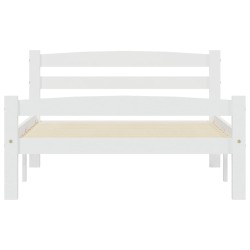 Cadre de lit sans matelas blanc bois de pin massif 100x200 cm 