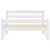 Cadre de lit sans matelas blanc bois de pin massif 100x200 cm 