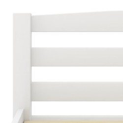 Cadre de lit sans matelas blanc bois de pin massif 100x200 cm 