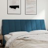 Coussin de tête de lit bleu 160 cm velours 