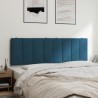 Coussin de tête de lit bleu 160 cm velours 