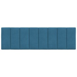 Coussin de tête de lit bleu 160 cm velours 