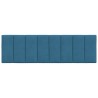 Coussin de tête de lit bleu 160 cm velours 
