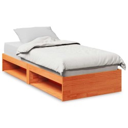 Lit de jour sans matelas cire marron 100x200 cm pin massif 