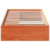 Lit de jour sans matelas cire marron 100x200 cm pin massif 