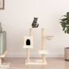 Arbre à chat avec griffoirs en sisal crème 82,5 cm 