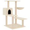 Arbre à chat avec griffoirs en sisal crème 82,5 cm 