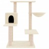 Arbre à chat avec griffoirs en sisal crème 82,5 cm 