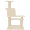 Arbre à chat avec griffoirs en sisal crème 82,5 cm 