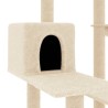 Arbre à chat avec griffoirs en sisal crème 82,5 cm 
