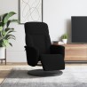 Fauteuil inclinable avec repose-pied noir velours 