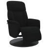 Fauteuil inclinable avec repose-pied noir velours 
