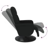 Fauteuil inclinable avec repose-pied noir velours 