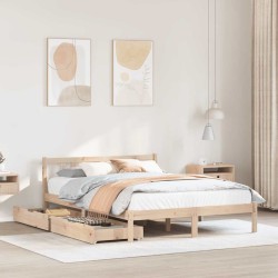 Cadre de lit sans matelas 120x200 cm bois de pin massif 