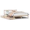 Cadre de lit sans matelas 120x200 cm bois de pin massif 