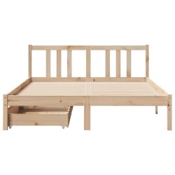 Cadre de lit sans matelas 120x200 cm bois de pin massif 