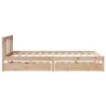 Cadre de lit sans matelas 120x200 cm bois de pin massif 