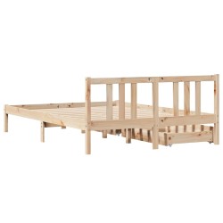 Cadre de lit sans matelas 120x200 cm bois de pin massif 