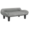 Lit pour chien gris clair 70x40x24 cm velours 