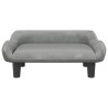 Lit pour chien gris clair 70x40x24 cm velours 